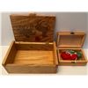 Image 2 : Intricately Carved Wood Framed Bird Pictures & Wood Jewlery Boxes 5x8