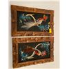 Image 3 : Intricately Carved Wood Framed Bird Pictures & Wood Jewlery Boxes 5x8