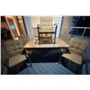 Image 1 : 6 Chair Patio Dining Set Wrought Iron 61x37x30