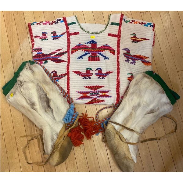 Traditional Sweat Lodge Apparel w/ Seal Moccasin Boots Size M Shoes 8