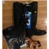Image 1 : Riding Essentials Boots 7.5 Gloves Size Small