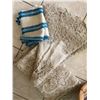 Image 1 : Basket of Assorted Linens Rugs Table Cloths Runners & More