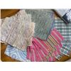 Image 8 : Basket of Assorted Linens Rugs Table Cloths Runners & More