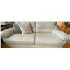 Image 1 : 2 Seater Ivory Leather Sofa 78x37x38
