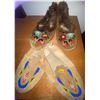 Image 1 : Hand Made Beaded Moccasins Mukluks Beaver Fur Slippers Native Indigenous Footwear