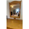 Image 3 : Tan Four Drawered Solid Wood Antique Dresser w/Mirror