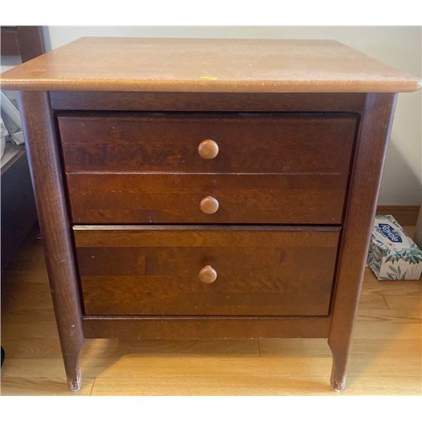 Solid Wood Two Drawered Bedside Table [AP Industries]