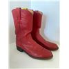 Image 1 : Justin Made Red Leather Western Footwear Ladies Size 7.5