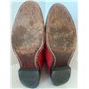 Image 3 : Justin Made Red Leather Western Footwear Ladies Size 7.5