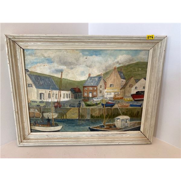 "West Bay 1974" Oil Painting Artist Unrecognizable