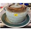 Image 1 : Assorted Stoneware Pottery Collection w/ Beautiful Sone Sphere