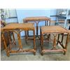 Image 1 : Bamboo Nesting Tables Vintage 22x16x23 3 Count