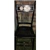 Image 2 : Antique Wood Chair w/ Indigenous Tapestry Stand Up Lamp & More