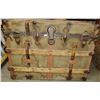 Image 1 : Vintage Steam Trunk 51x29x26 & Its Contents