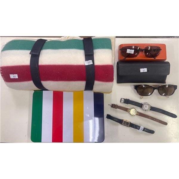 Assorted Hudsons Bay Collectables Anne Klein Wrist Watches GUESS Sun Glasses & More