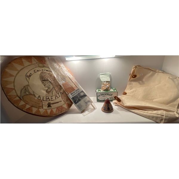 Cherokee Leather Satchel Tipi Incense Burner w/ Comes 