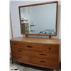 Image 1 : Mid Century Modern Beautiful Vintage Teak Dresser w/ Mirror 82x26x79