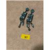 Image 1 : Beautiful Silver w/ Turquoise Stone Jewellery Earrings