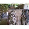 Image 11 : Rolling Plywood 2-Section Storage Unit & Contents: Straps, Tools, etc 48" x 24" x 64"H