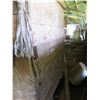Image 15 : Rolling Plywood 2-Section Storage Unit & Contents: Straps, Tools, etc 48" x 24" x 64"H