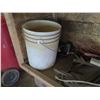 Image 5 : Rolling Plywood 2-Section Storage Unit & Contents: Straps, Tools, etc 48" x 24" x 64"H