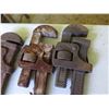 Image 2 : Qty 3 Vintage Walworth Pipe Wrenches & Axe