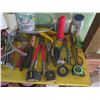 Image 2 : Multiple Hand Tools, Grease Guns, Measuring Tapes, Wire, Hardware, etc