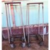 Image 1 : Qty 2 Rolling Metal Frame Carts 14" x 12" x 48"H