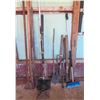 Image 1 : Multiple Misc Tools: Hoe, Shovel, Pry Bars, Broom, Axe, etc