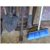 Image 2 : Multiple Misc Tools: Hoe, Shovel, Pry Bars, Broom, Axe, etc