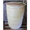 Image 1 : Plastic 50 Gal Drum w/ Metal Faucet (empty)
