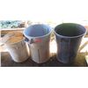 Image 1 : Qty 3 Plastic Waste Cans, Misc Sizes (no lids)