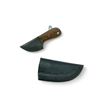 Image 1 : 2.5" Hand Forged Damascus Steel Fixed Blade Knife with Leather Sheath, New