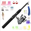 Image 1 : Zebco Ready Tackle 5'6" Telescopic Spinning Combo, 8lb Line, Size 20 with 53 Piece Tackle Kit, New
