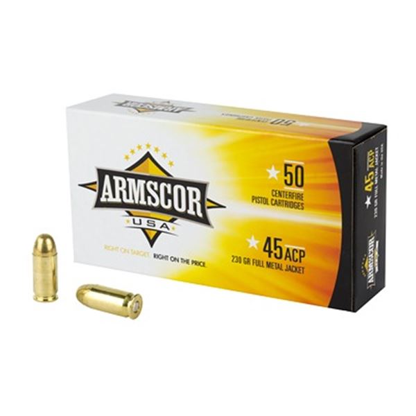 ARMSCOR 45ACP 230GR FMJ - 250 Rounds