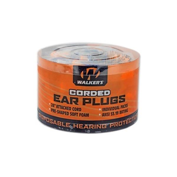 WALKER'S FOAM EAR CRDED PLUGS 50PK