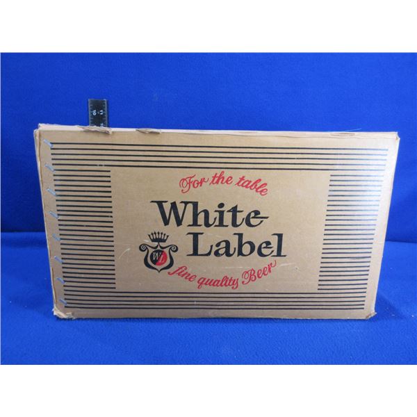 Vintage White Label Beer Cardboard Box - Circa 1969