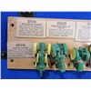 Image 3 : 7 Miniature John Deere Tractors on Wood Display with Info