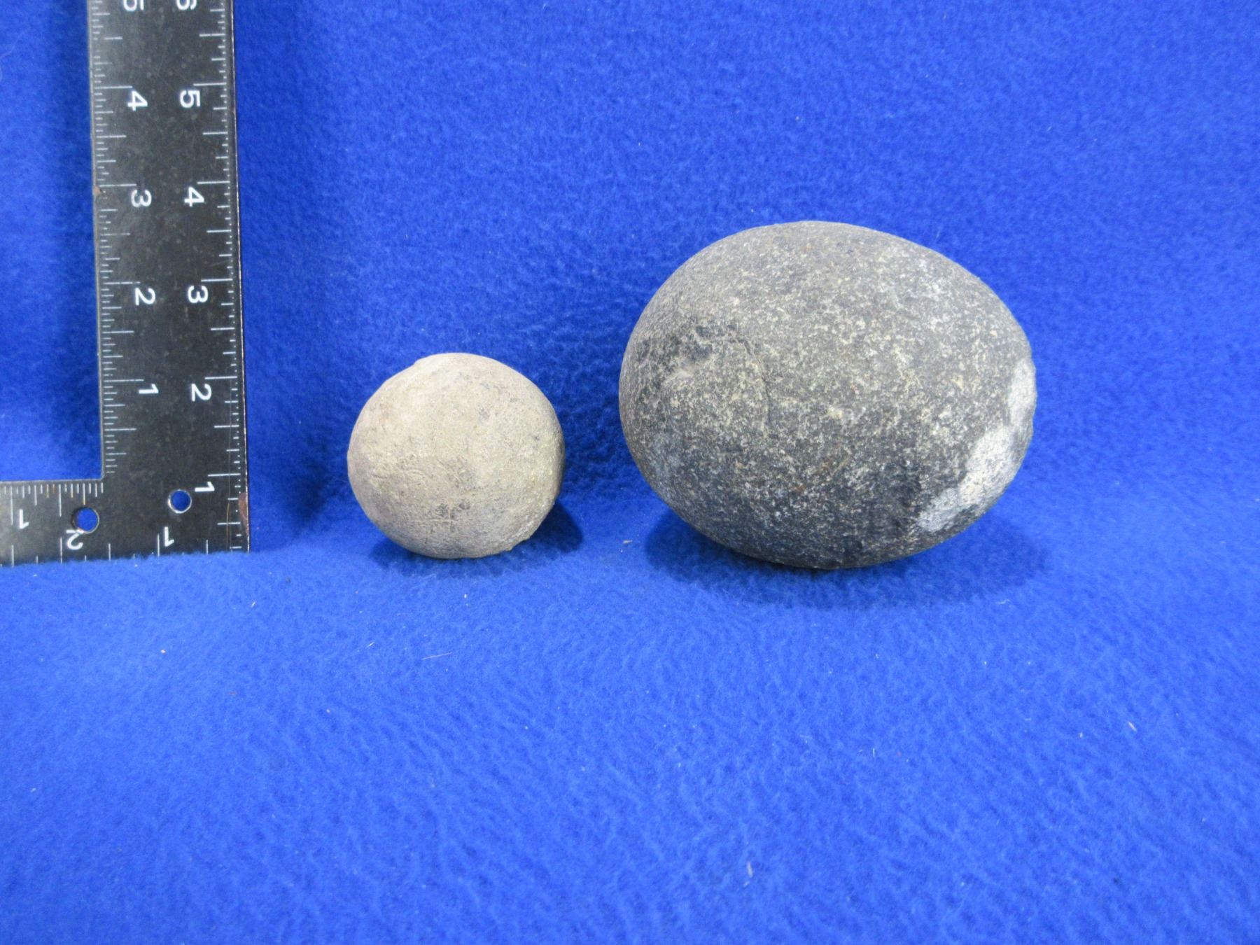 2 Rounded Rocks - Approx. 2