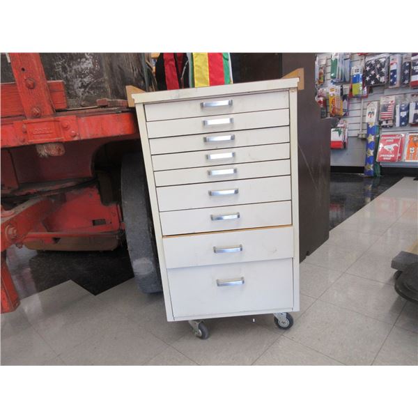 Handmade Storage Cabinet with 9 Drawers on Castors