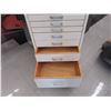 Image 3 : Handmade Storage Cabinet with 9 Drawers on Castors