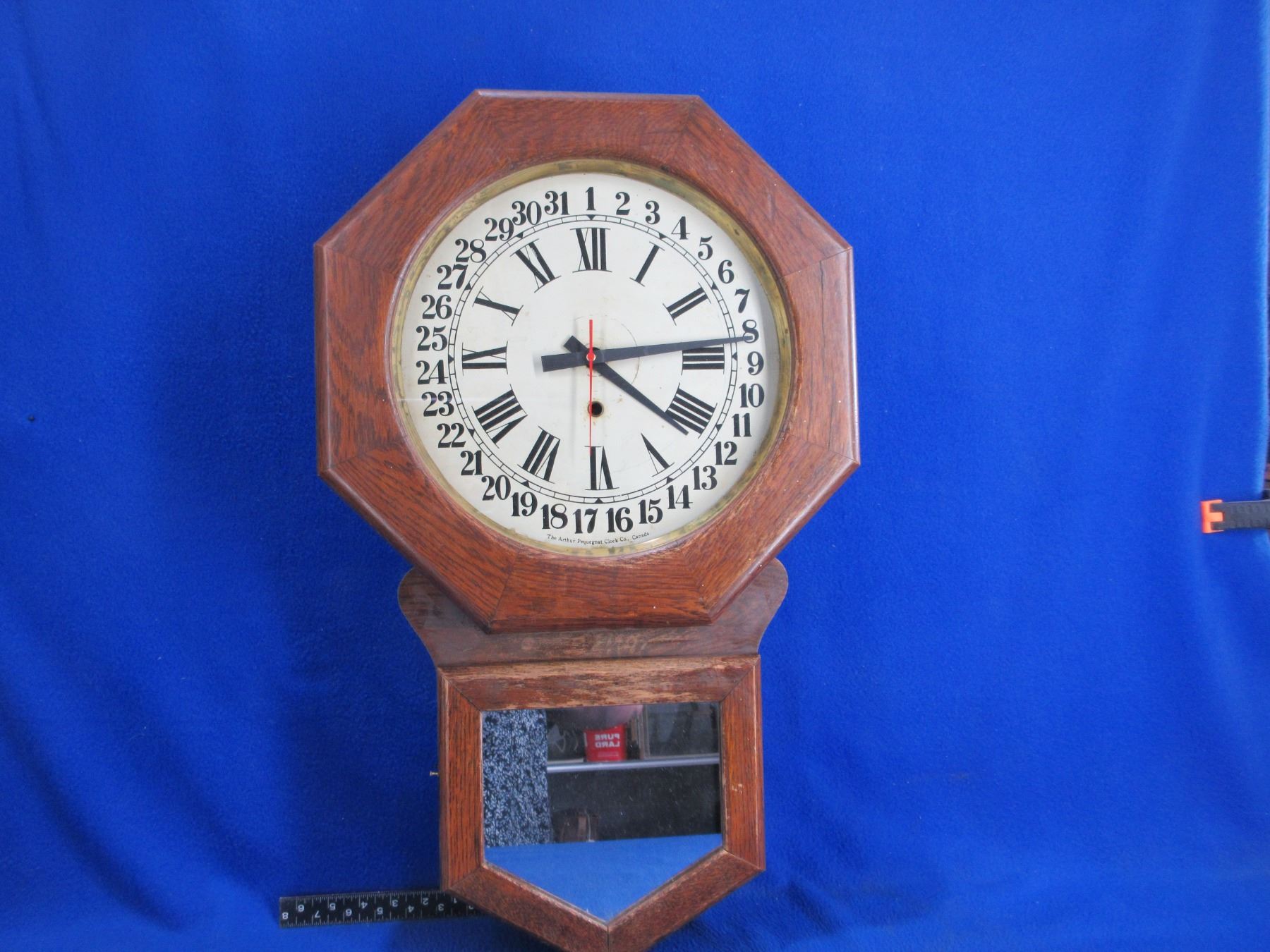 Vintage Wall Mount Clock The Arthur Pequegnat Clock Co.