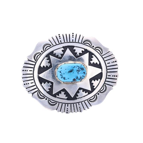 Navajo T&R Singer Sleeping Beauty Turquoise Buckle