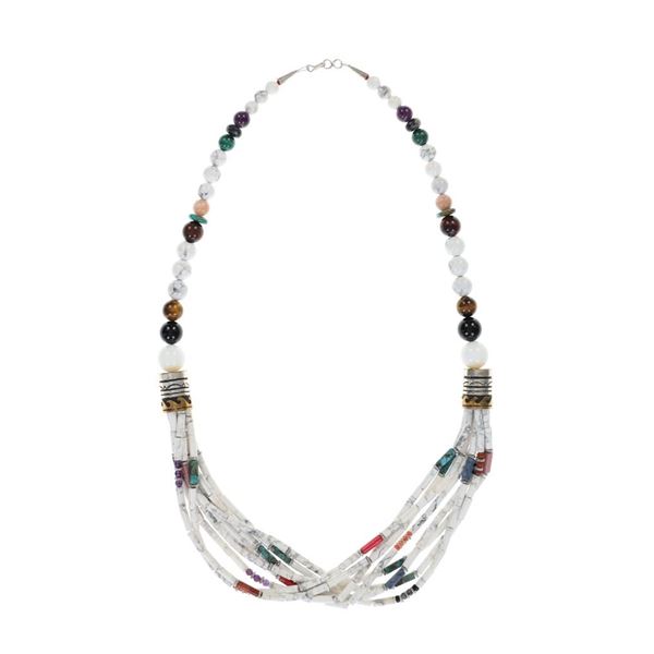 Navajo Tommy & Rose Singer White Buffalo Necklace