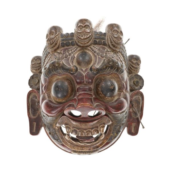 19th C. Original Tibetan Mongolian Mahakala Mask
