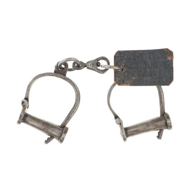 Wells Fargo & Co. OLD Transfer Handcuffs c. 1883