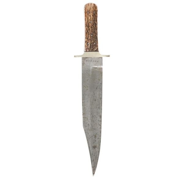 C. 1850 Saynor Sheffield Stag Bowie Fighting Knife
