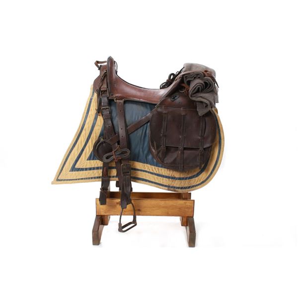 WWI Era McClellan Cavalry Saddle w/ Saddle Stand