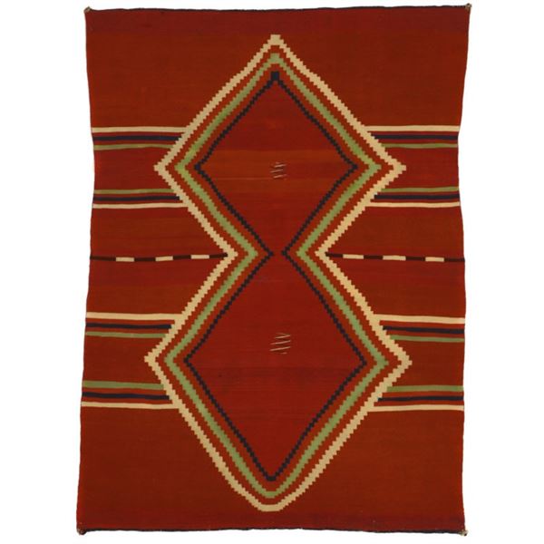 A Late Classic Navajo Men's Serape circa 1865