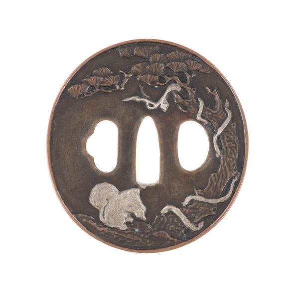 17th-18th C. Japanese Samurai Sword Bronze Tsuba